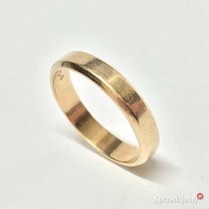 Złota OBRĄCZKA ślubna DAMSKA 14K KLASYCZNA r 17 Warszawa