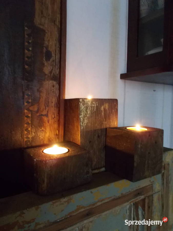 Rustykalny Komplet ŚwiecznikówRęczne Szczecin