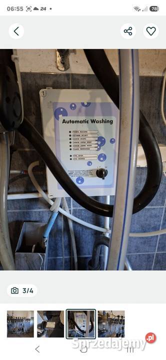 Dojarka przewodowa Alfa Laval 5 aparatów myjnia Augustów