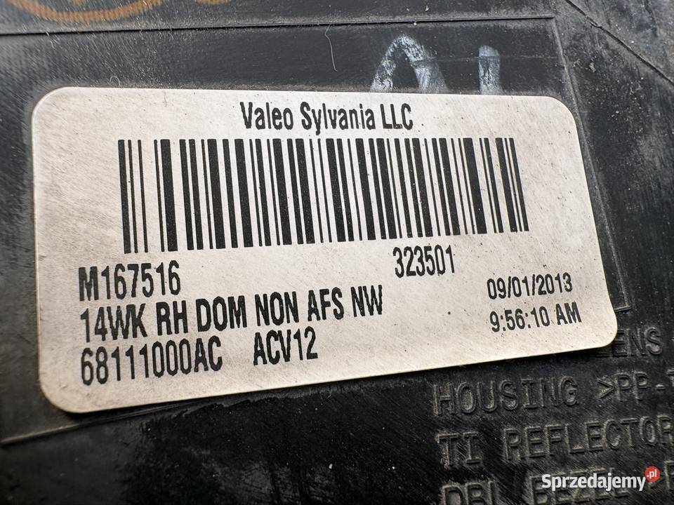 Lampa reflektor JEEP WK2 lift bixenon USA 2014 Warszawa