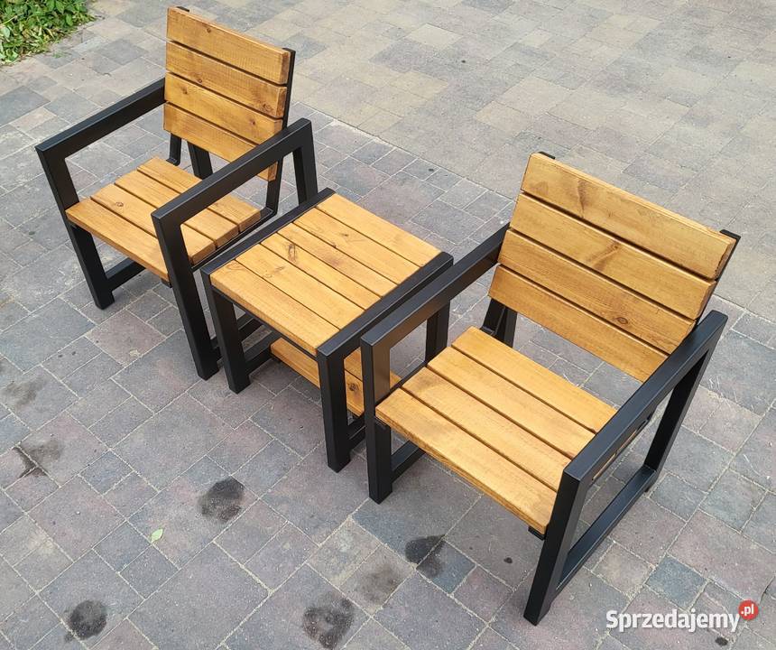 Meble ogrodowe loft industrial lawka Krzesło