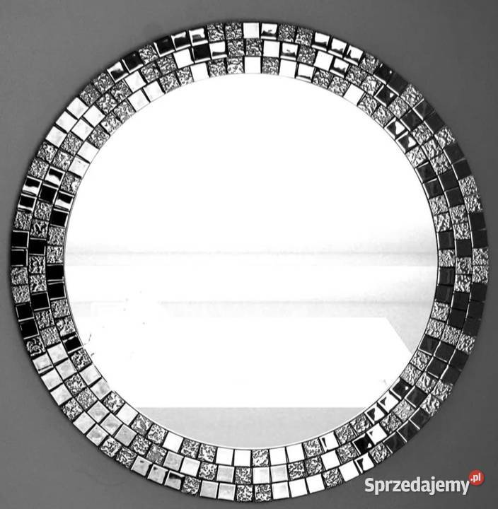 Lustro okrągłe srebrna rama 50 60 70 80 90 Przemyśl