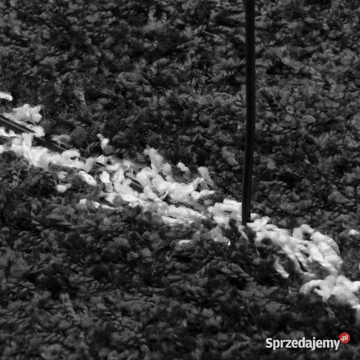 Dywan z długim włosiem PAMPLONA czarnokremowy