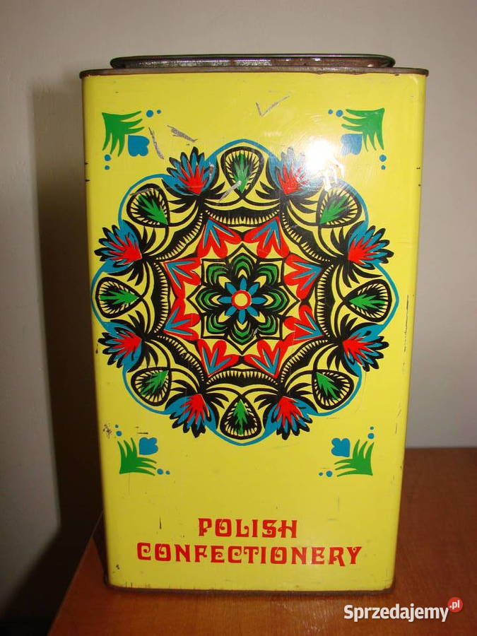 Agros blaszana puszka słodyczach PRL Pruszcz Gdański