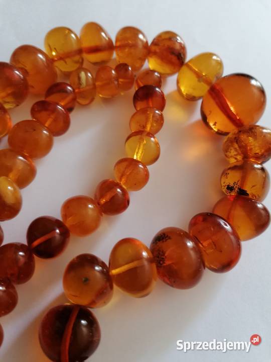 Naszyjnik Bursztyn Vintage 150gram Rękodzieło sprzedam