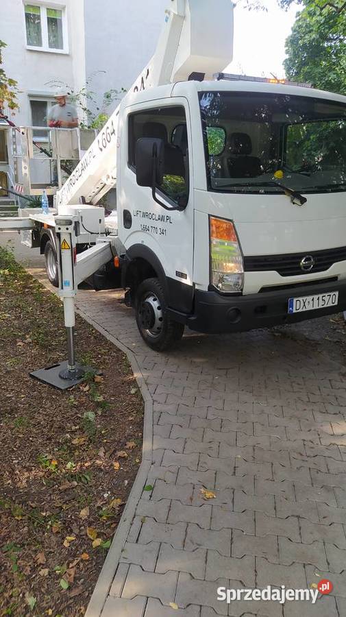 Podnośnik koszowy wynajem zwyżka 27m 35t dolnośląskie Wrocław usługi budowlane