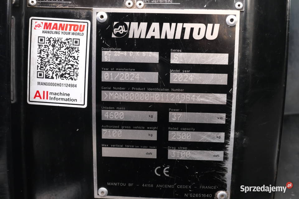MANITOU MC254 2024 Warszawa sprzedam