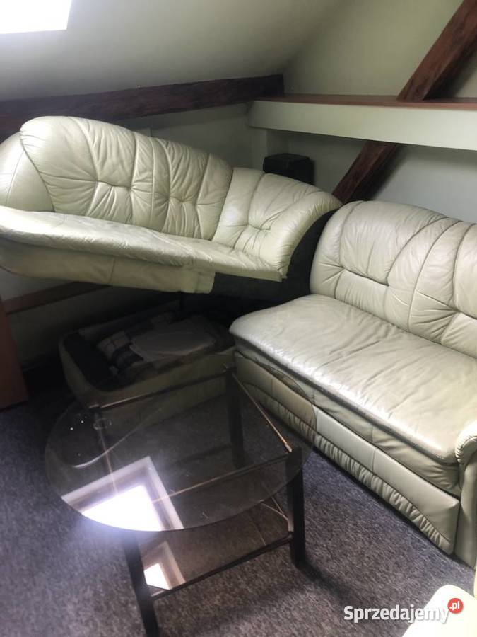 Zestaw Wypoczynkowy Skórzany Narożnik Fotel