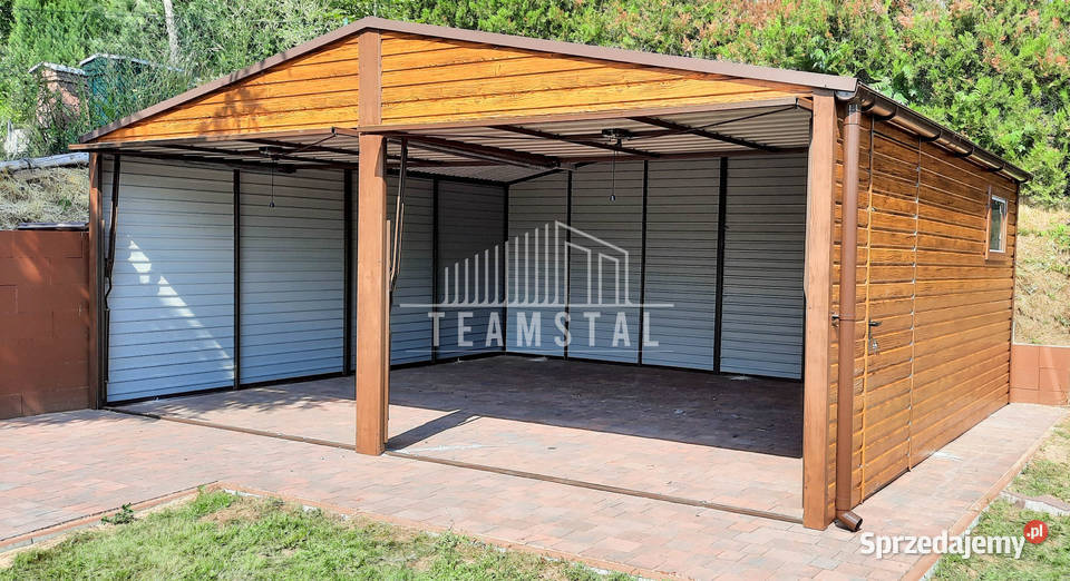 GARAŻ BLASZANY 6m x 58m dwuspad 2x Brama drzwi 36m2 wielkopolskie Konin