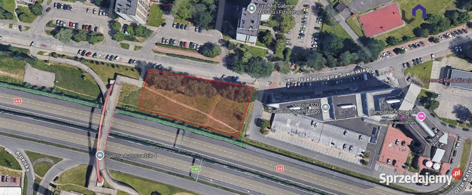 Ogłoszenie grunt Katowice Sowińskiego 2800m2 śląskie