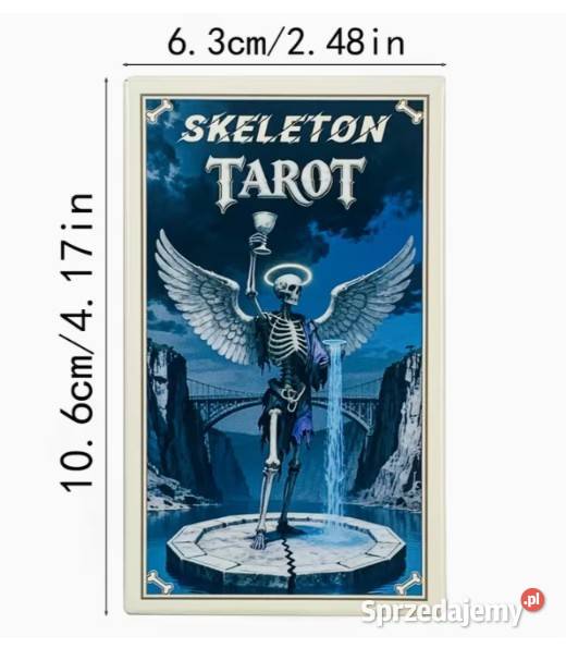 Kolekcjonerskie karty gotyckiego tarota SKELETON