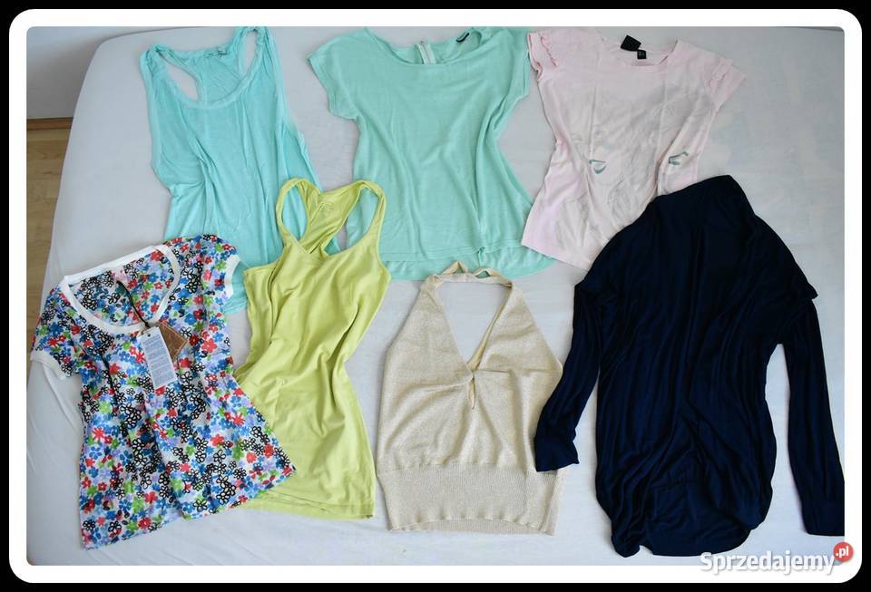 Zestaw ubrań damskich 40 L kolorowe na lato mazowieckie Płock