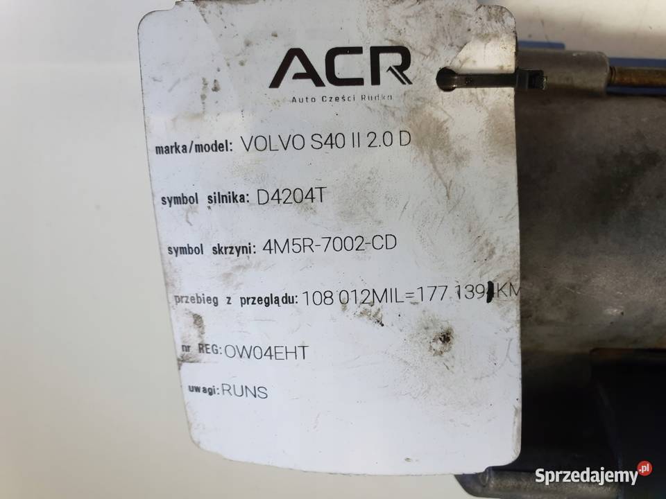 ROZRUSZNIK Volvo S40 II V50 20 D ROZRUSZNIK sprzedam