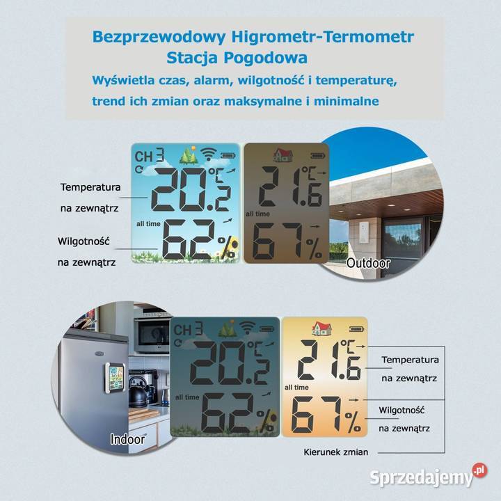Bezprzewodowa stacja pogodowa termometr Dom i Ogród Poznań sprzedam