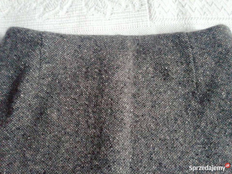 Szara wełniana tweedowa spódnica Katowice