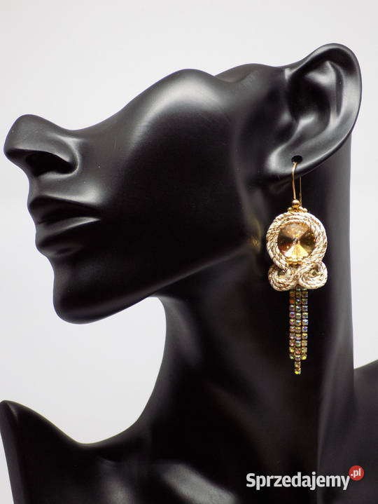 KOLCZYKI Z RIVOLI I TAŚMĄ CYRKONIOWĄ SUTASZ Zegarki i Biżuteria mazowieckie Warszawa