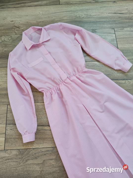Koszulowa Sukienka w paski Pasiak 60 70s Vintage sprzedam