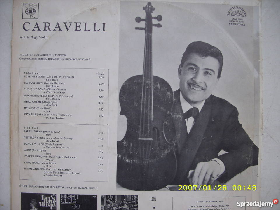 Pop LP CARAVELLIAND HITS MAGIC VIOLIN Wołów