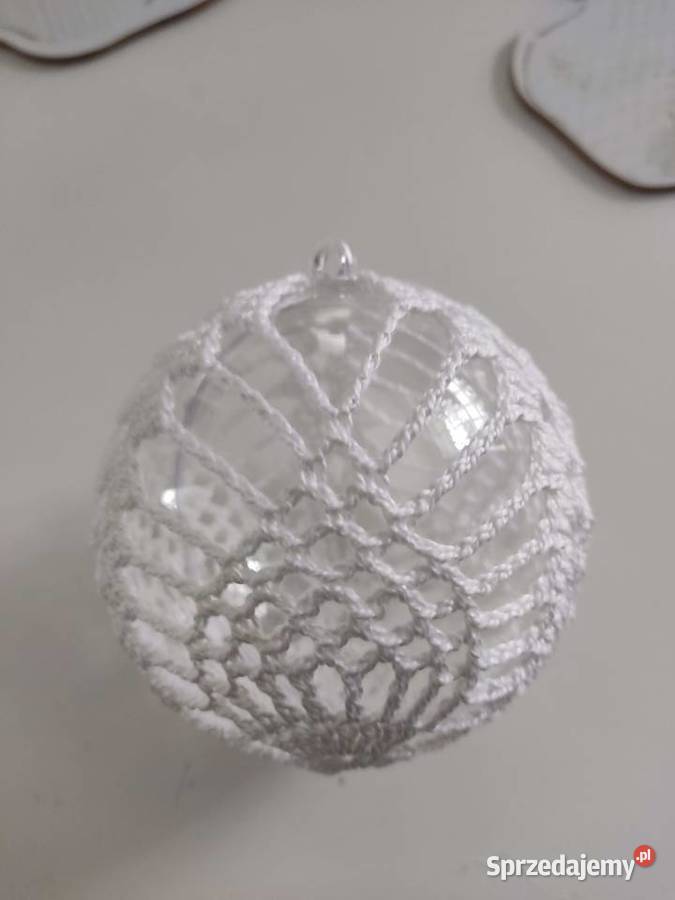 Bombki szydełkowe małe na wypełnieniu akrylowym Ropczyce