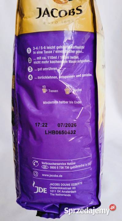 Kawa rozpuszczalna czekoladowa Jacobs Cappuccino Lublin sprzedam