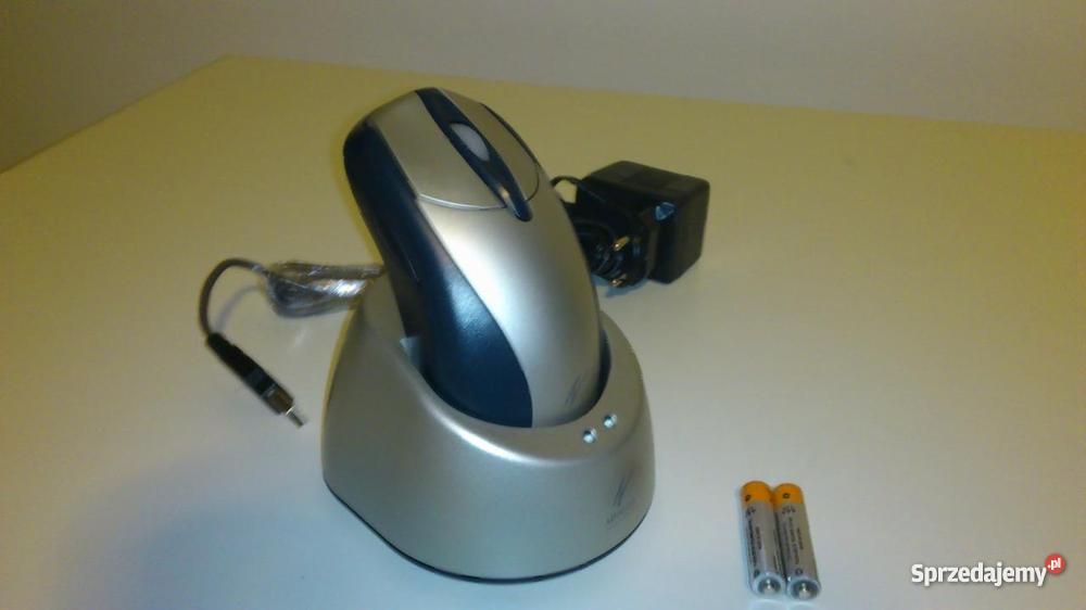 Myszka bezprzewodowa z ładowarką i akumulatorkam