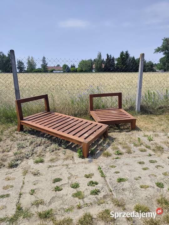 Nowoczesny Leżak Fotel Ogrodowy z Litego Drewna łódzkie Poddębice