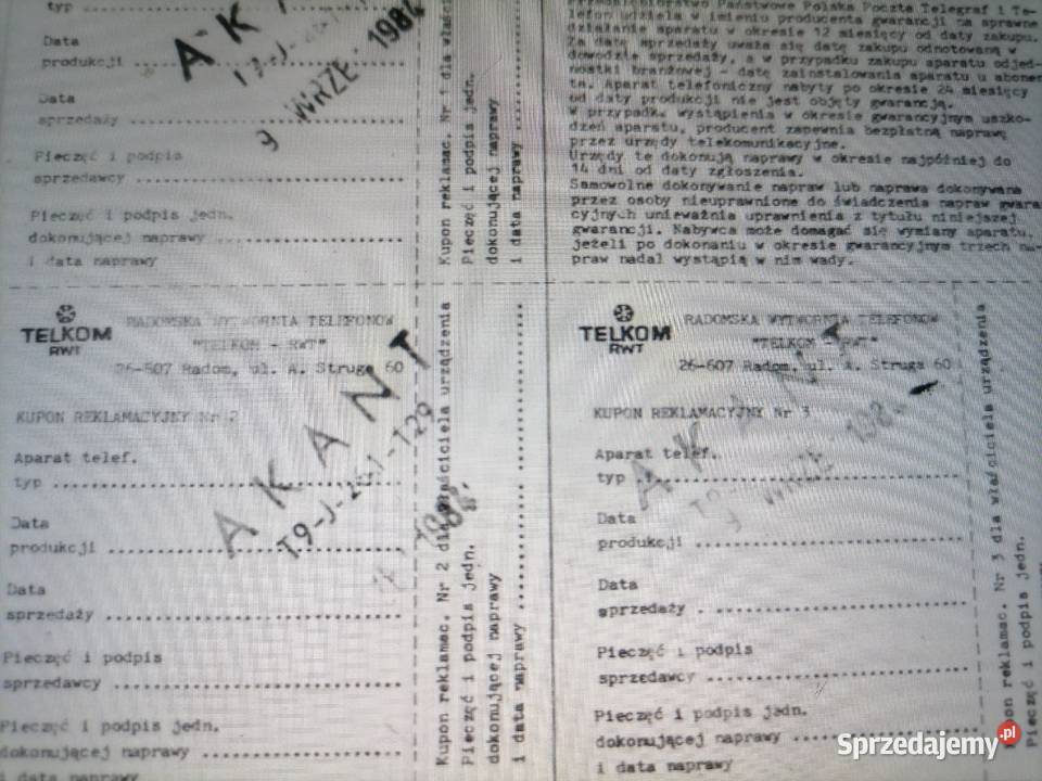 UNIKATOWY Polski telefon firmy RWT model Akant Kraków sprzedam
