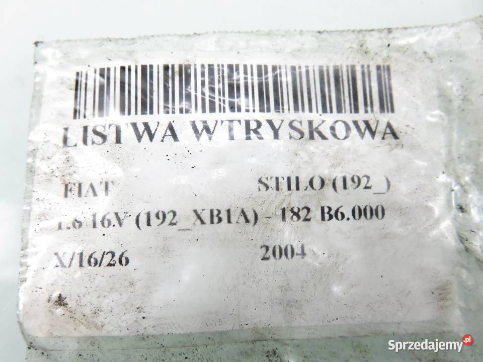 LISTWA WTRYSKOWA FIAT STILO 16 16V IWP109