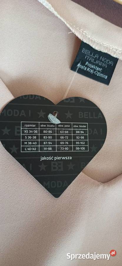 Nowa sukienka jasny pudrowy róż rozmiar L Bella różowy świętokrzyskie Brzechów