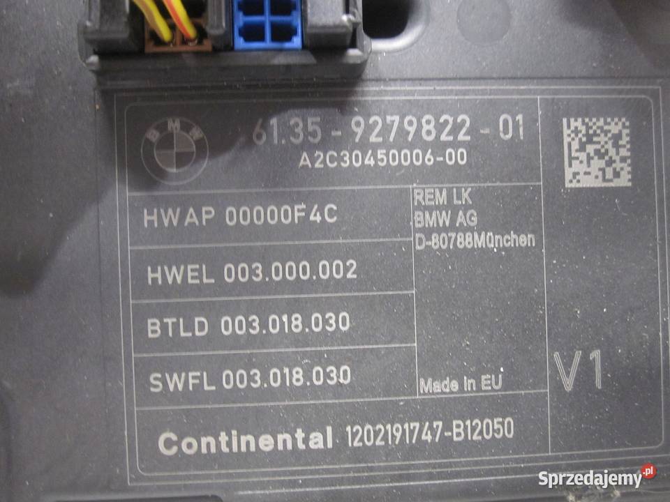 BMW F20 12r moduł komfortu 9279822 osobowe Części samochodowe