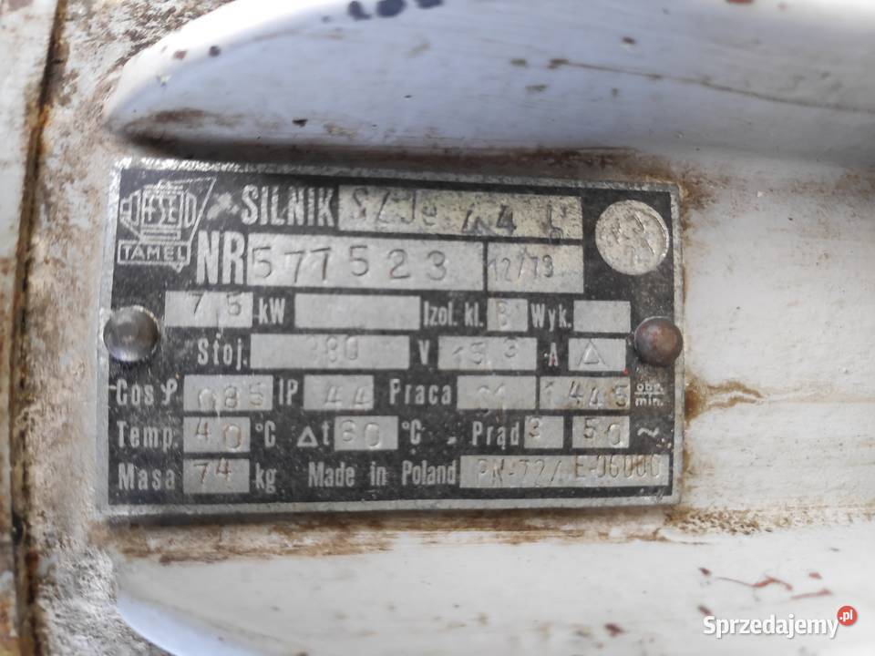 Śrutownik bąk silnik 75 kWsita drugi śrutownik nieuszkodzony kujawsko-pomorskie Radziejów