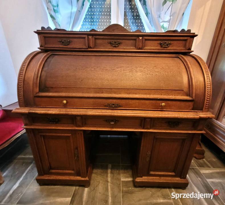 Biurko antyczne cylindrowe opolskie Nysa