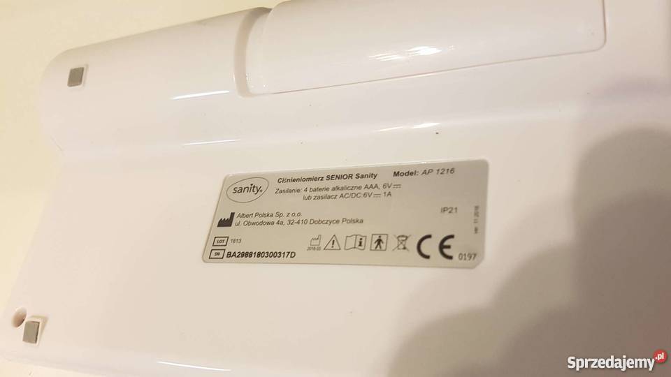ciśnieniomierz AP 1216 Senior Sanity łódzkie Pabianice