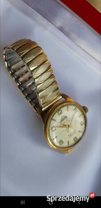 Atlantic super de luxe 21lewels zegarek złoty Podkowa Leśna