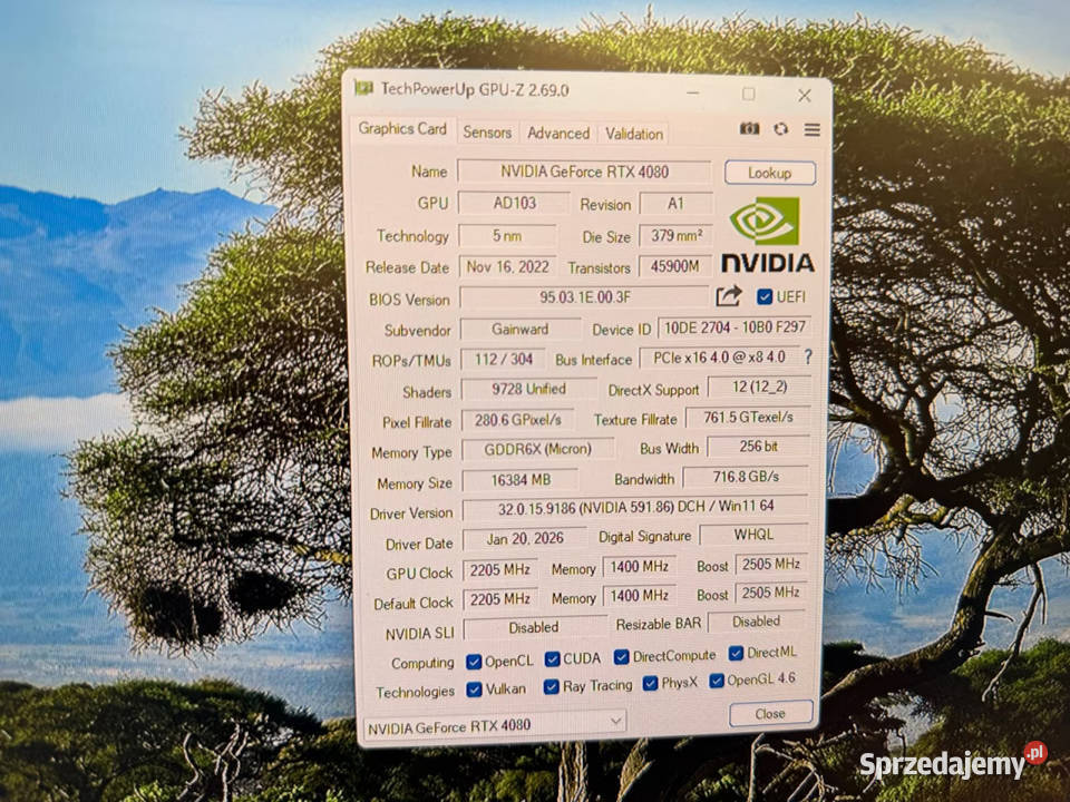 RTX 4080 Phantom 16GB Stan Idealny Okazja Ustrzyki Dolne sprzedam
