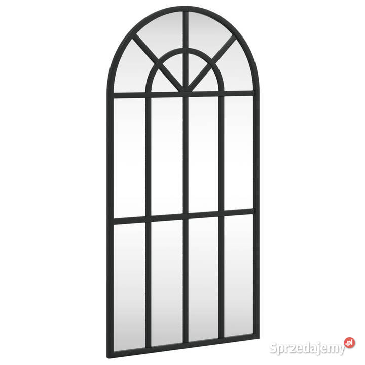 Lustro ścienne czarne 30x60 zakończone łukiem mazowieckie
