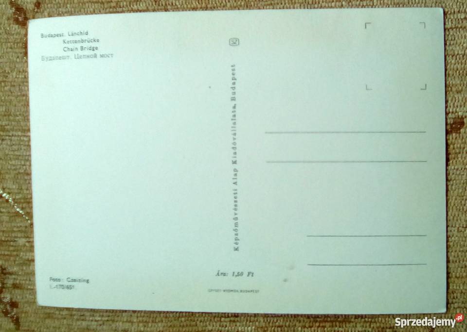 MOST ŁAŃCUCHOWY DUNAJEM W BUDAPESZCIE Pocztówki i karty telefoniczne lubelskie Piszczac