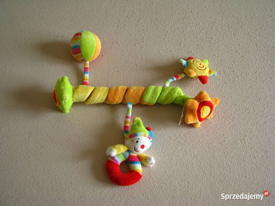 Zawieszka spiralna z maskotką do wózka z 0+