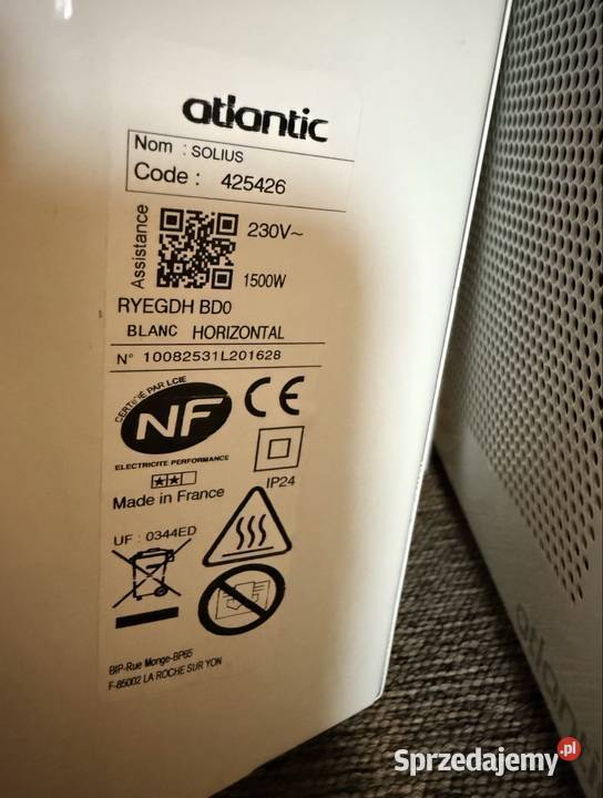Grzejniki elektryczne Atlantic
