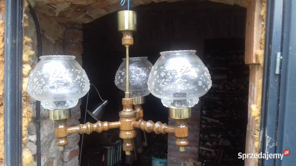 Retro lampa wiszaca z 1975 roku firmy Jilove dolnośląskie Lubań