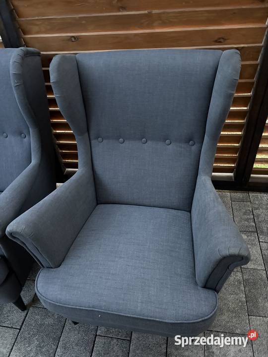 Fotel uszak szary łódzkie Góra Bałdrzychowska-Kolonia