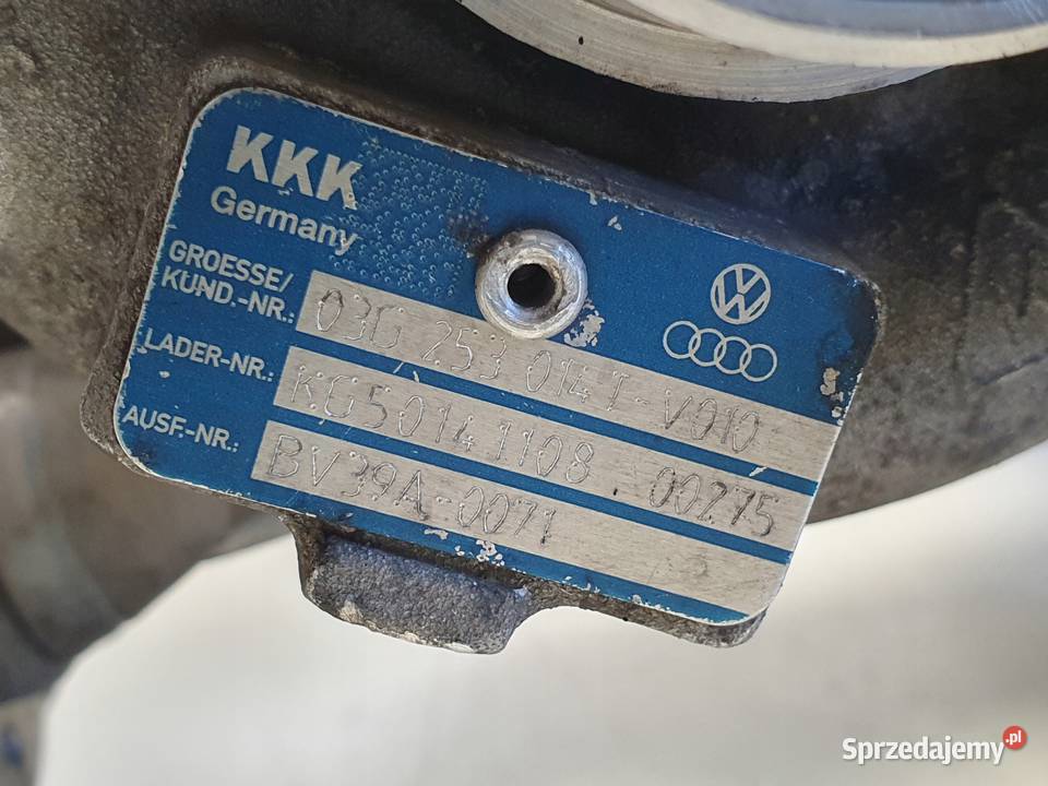 TURBOSPRĘŻARKA Audi A3 II 8P VW Golf V 19 TDI Rudka
