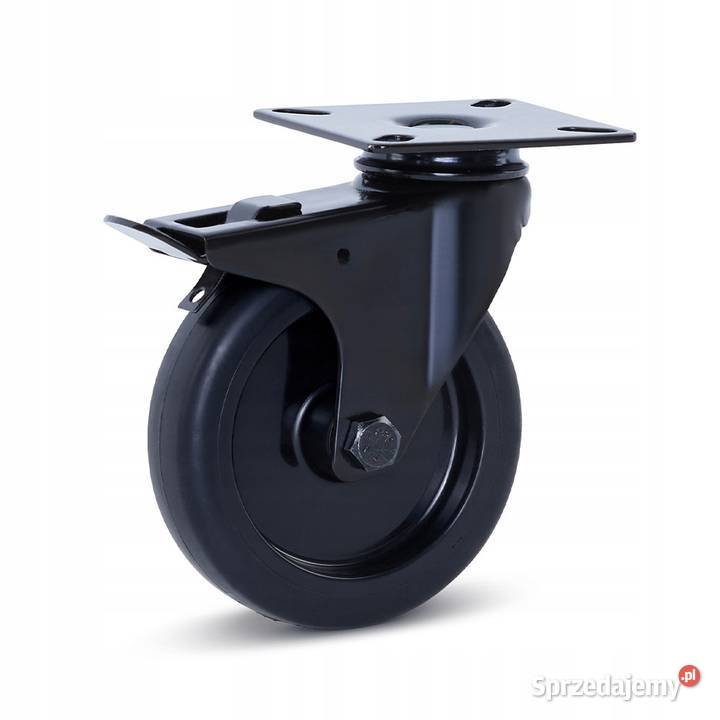 Zestaw 4 Kół Obrotowych Hamulec 100mm360 Guma