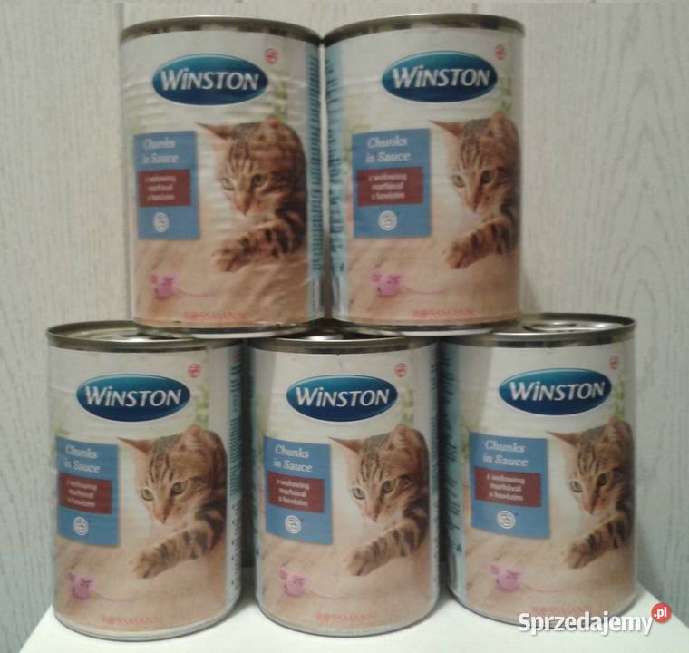 Winston Karma dla kotów bez cukru z WOŁOWINĄ puszka 5 x 400g