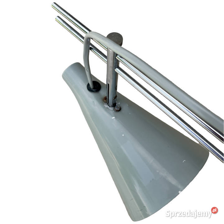 Szara lampa biurkowa proj J Hurka Lidokov