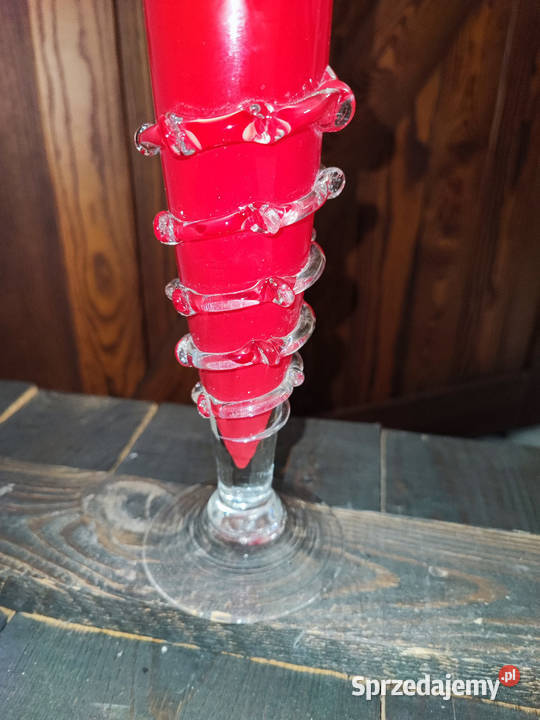 Czerwony wazon Murano Żagań sprzedam