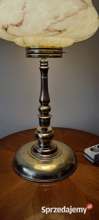 Piękna mosiężna lampa w stylu Art Deco duży Skierniewice
