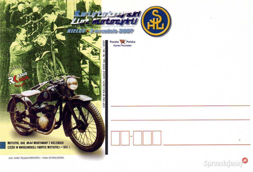 KARTKA POCZTOWA MOTOCYKL SHL M04 sprzedam