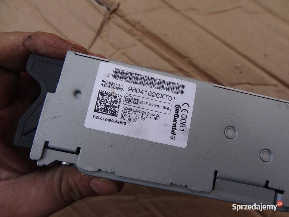 RADIO CD CITROEN C3 II DS3 98041626XT osobowe