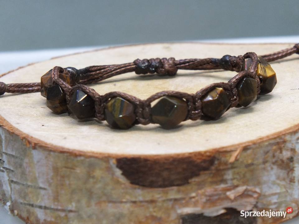 Bransoletka kamień naturalny tygrysie oko bryłka śląskie Katowice